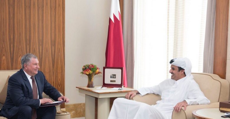 Emir holds talks with Rosneft Chief Executive Officer