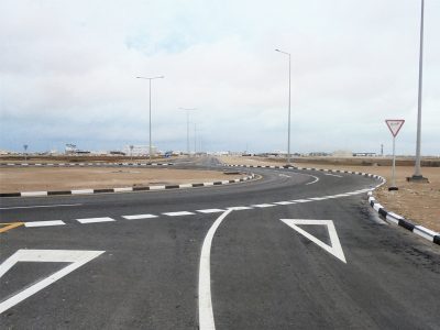 Truck Parking Area in Al Shamal City <br/> اكتمال الطرق المؤدية لمواقف الشاحنات بمدينة الشمال