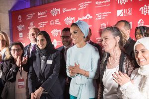 Sheikha Moza visits Qatar Foundation International's partner elementary school in New York