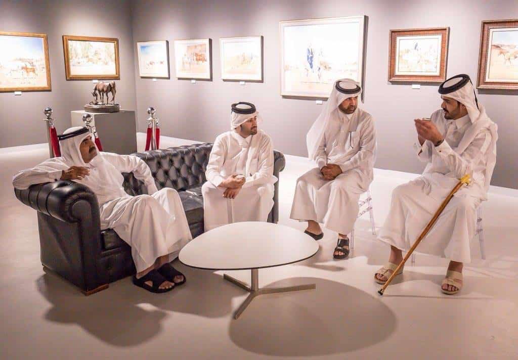 Father Amir visits Arabian Horse exhibition at Katara