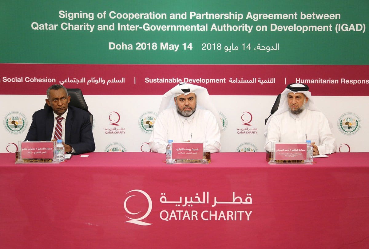 Qatar Charity signs MoU with IGAD for humanitarian aid
