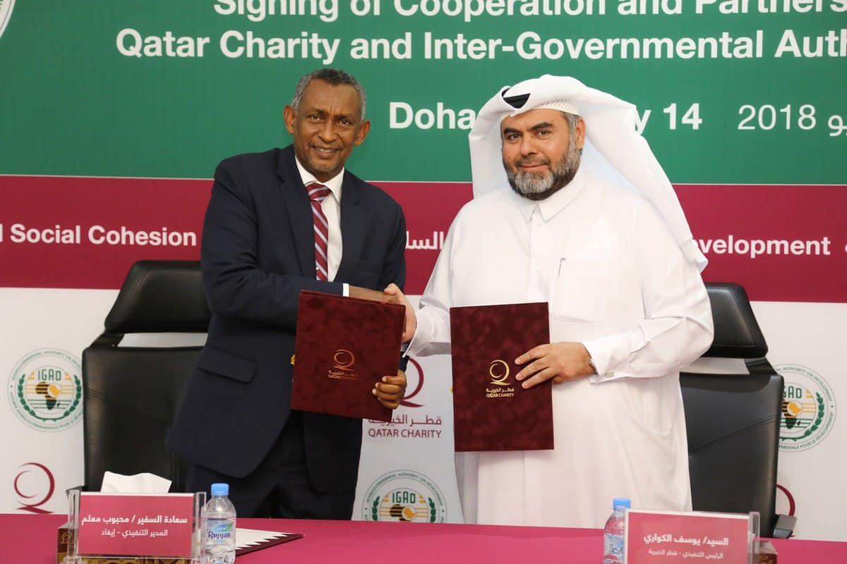Qatar Charity signs MoU with IGAD for humanitarian aid