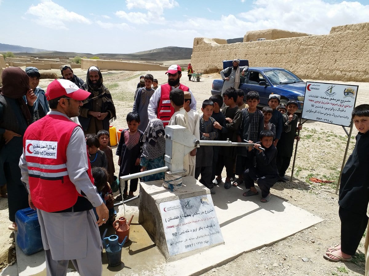 QRCS provides drinking water in Afghanistan