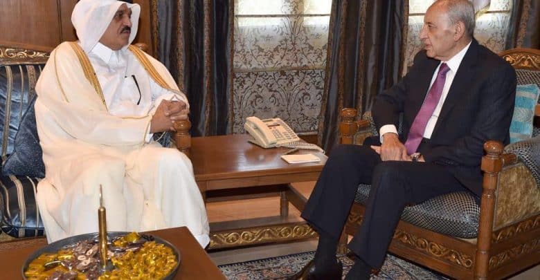 Qatar envoy greets Speaker of Lebanon
