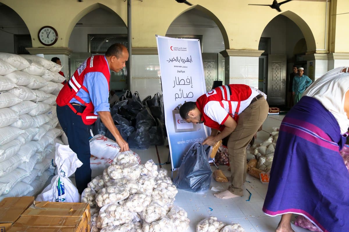 QRCS distributes food packages to 12,500 beneficiaries in Myanmar
