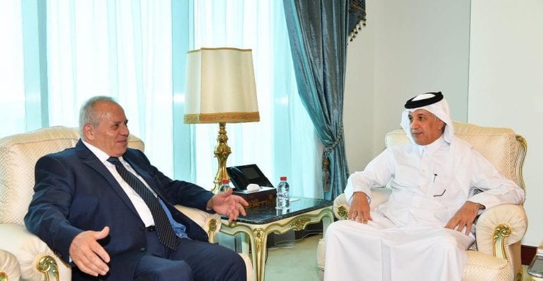 Al Muraikhi meets Palestinian Ambassador