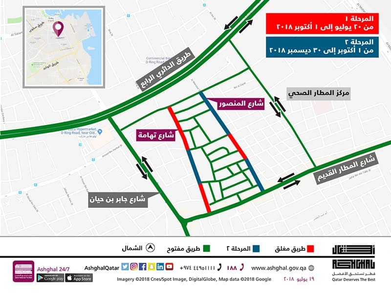 Start of Development Works on Tihama and Al-Mansour Streets in Old Airport