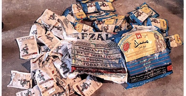 4.8tonnes of chewing tobacco seized