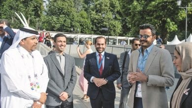 Sheikh Joaan visits Majlis Qatar in Moscow