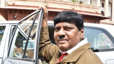 India MP shocks with Hitler costume protest in parliament