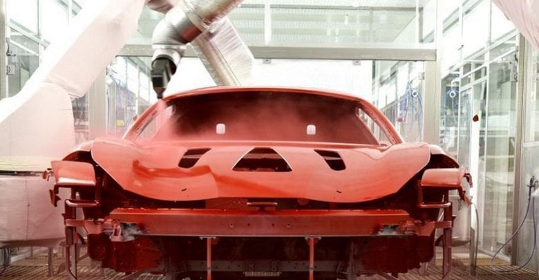 Ferrari introduces its new low temperature painting system