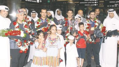 Qatar bowling team return to a warm welcome