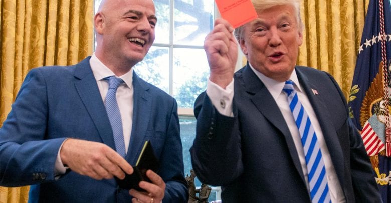 Trump meets FIFA's Gianni Infantino, receives red card at White House