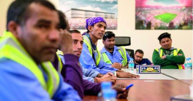 World Cup 2022 construction workers undergo health and safety training