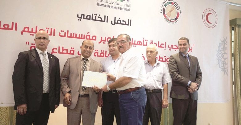 QRCS completes education, health projects in Gaza