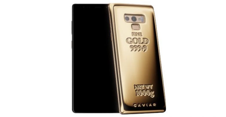 Samsung Galaxy Note 9 with a KILOGRAM of gold on the back on sale for £45,000