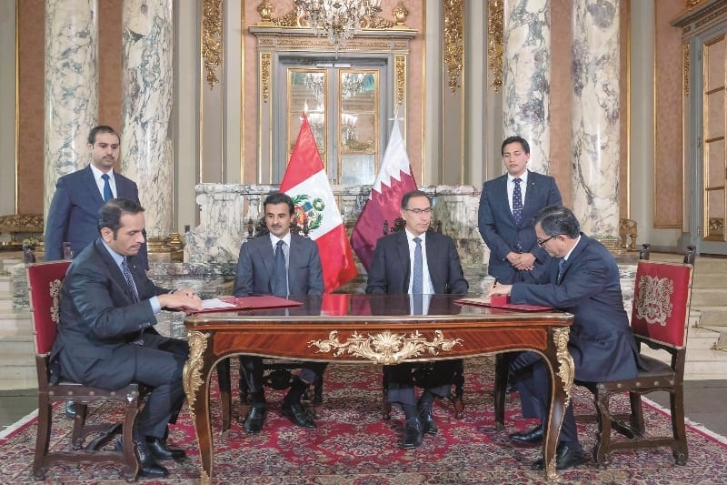Qatar and Peru sign several agreements