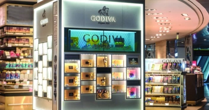 Qatar Duty Free and Godiva reveal interactive display at HIA