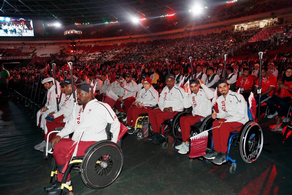 Team Qatar takes part in opening ceremony of 3rd Asian Para Games in Jakarta