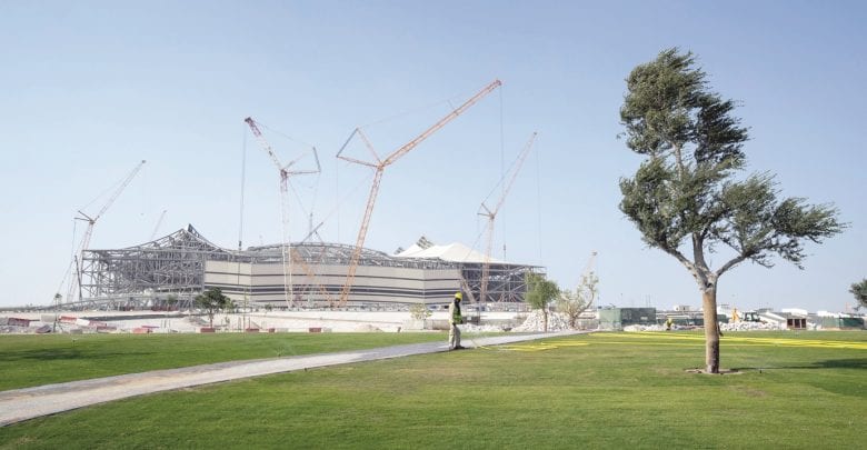 First home-grown turf planted around Qatar 2022 stadium