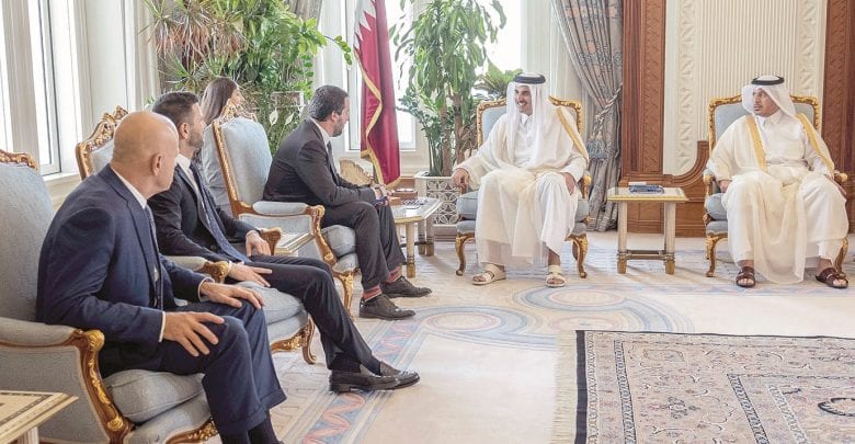 Qatar and Italy review bilateral relations