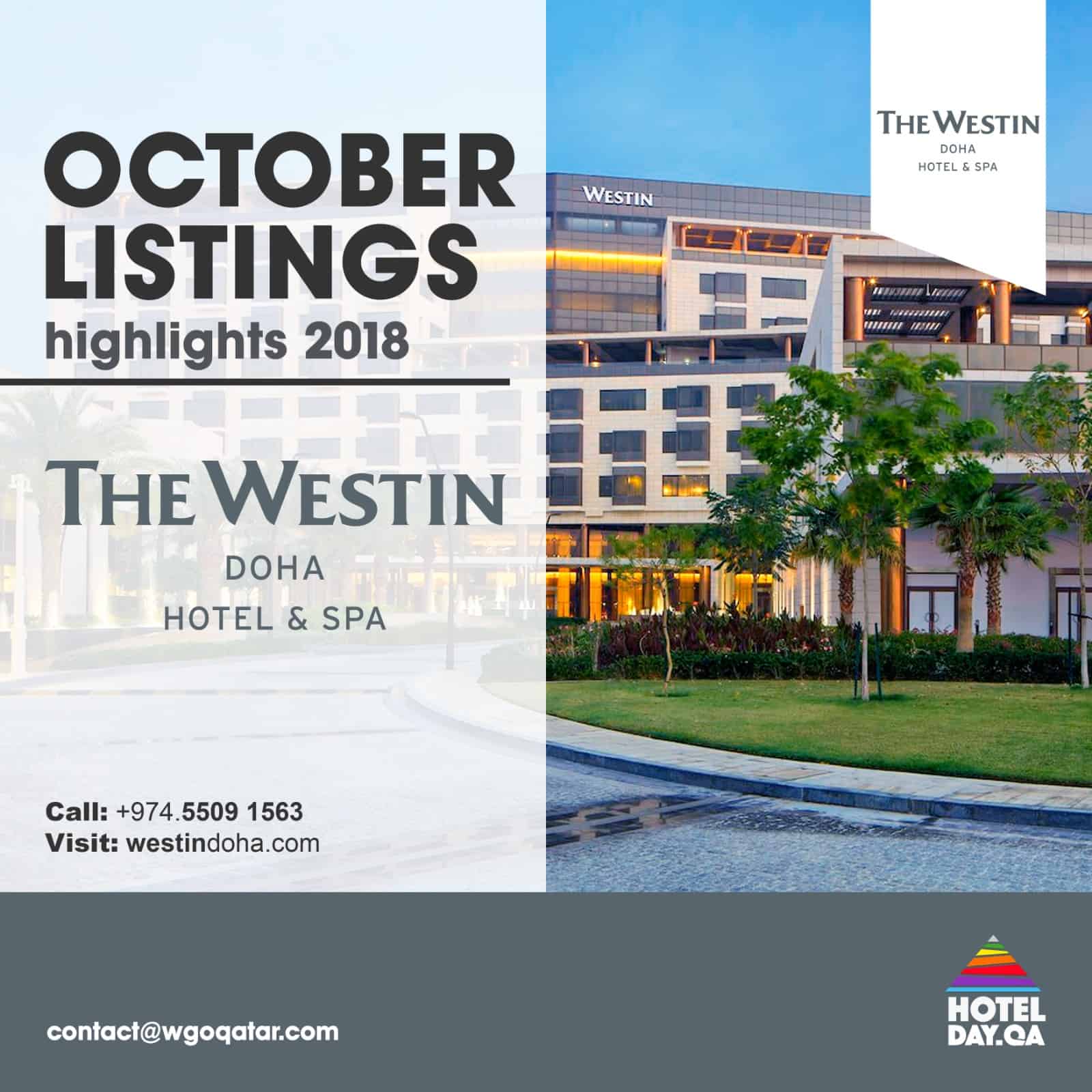 Westin Hotel / October  Listings 2018