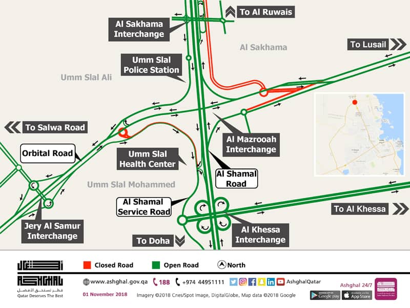 Removal of the Roundabouts Located to the East and West of Al Mazrooah Interchange