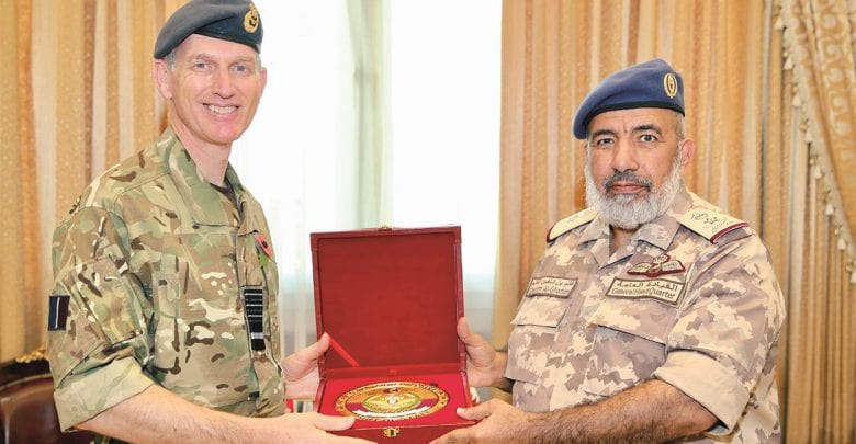 Qatari Armed Forces & British Air Force review ties