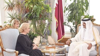 HH The Amir meets Romanian prime minister