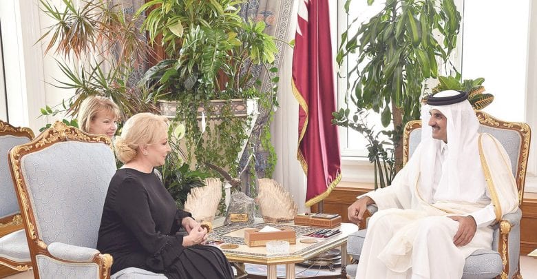 HH The Amir meets Romanian prime minister