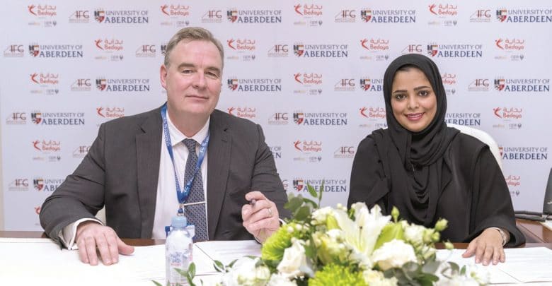 AFG College with the University of Aberdeen and Bedaya sign MoU