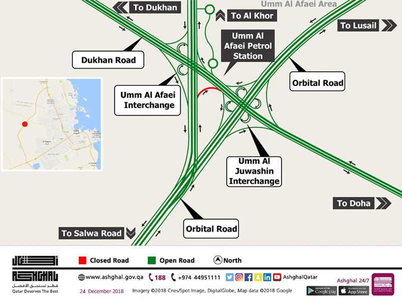 Temporary Closure of the Southeast Ramp at Umm Al Afaei Interchange on the Orbital Road