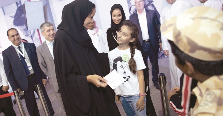 Sheikha Hind visits QF tent at Darb Al Saai