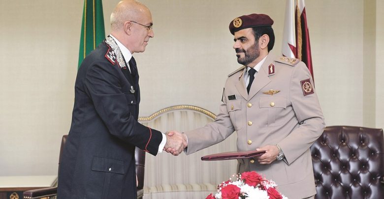 Amiri Guard signs pact with Italy’s Carabinieri Force