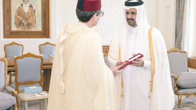 Deputy Amir greets outgoing Moroccan Ambassador