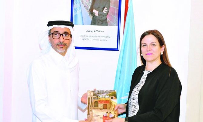 Culture Minister meets Unesco Regional Office Director in Doha