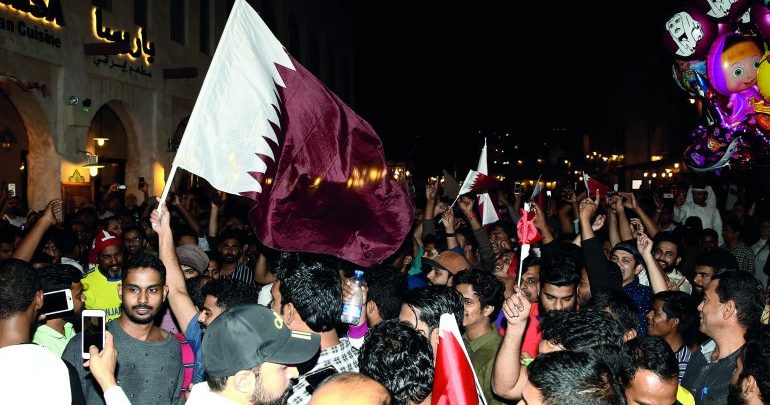 Scenes of jubilation colour Doha Corniche as citizens, residents celebrate Qatar’s win
