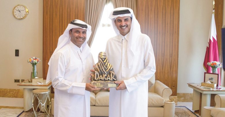 Amir congratulates Nasser Al Attiyah for winning Dakkar Rally