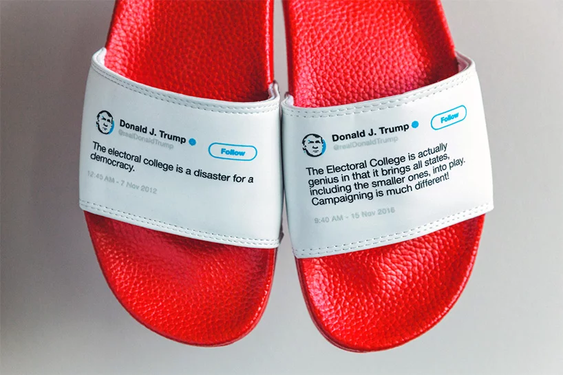Guy Makes Actual Flip-Flops Out Of Trump's Flip-Flopping Tweets