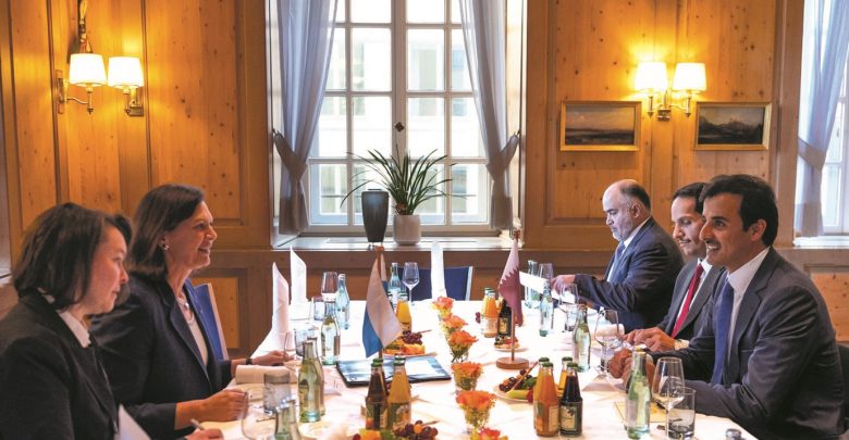 Amir meets Afghan and Rwandan presidents, visits Bavaria Parliament