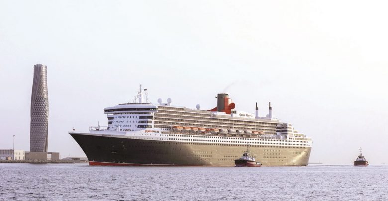 Mega cruise ship carrying 3,700 passengers arrives at Hamad Port