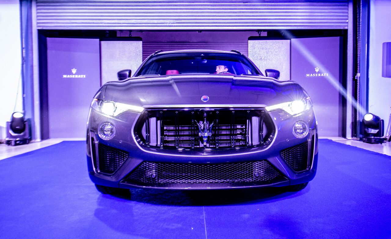 A historic reveal of the Maserati V8 – powered Levante Trofeo at Losail International Circuit