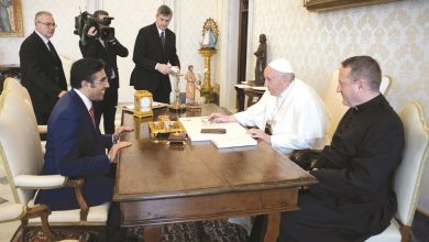 Al-Marri meets Pope, conveys the plight of blockade victims
