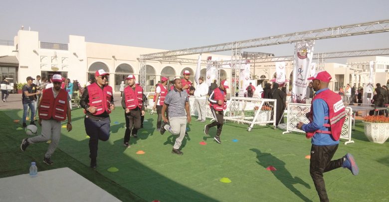 Many visitors benefit from Qatar Red Crescent activities