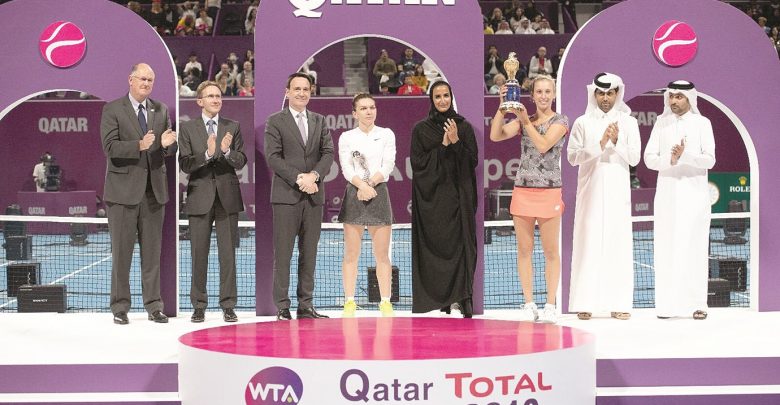 Hind Bint Hamad crowned Mertens as champion of Qatar Total Open