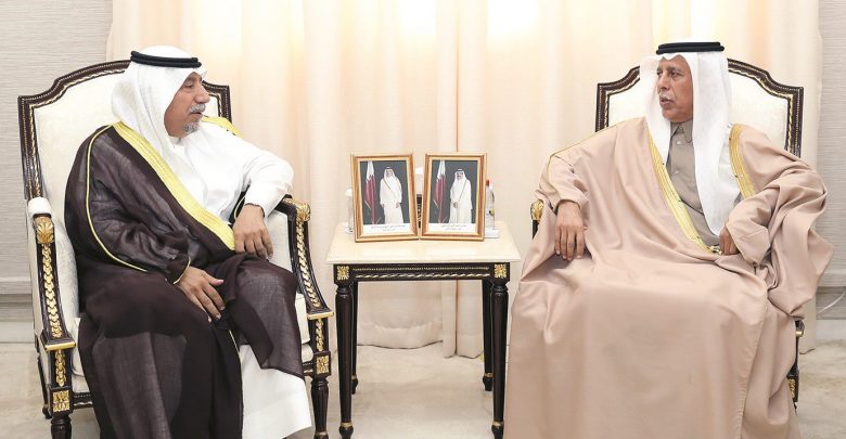 Shura Council Speaker meets Kuwait Ambassador