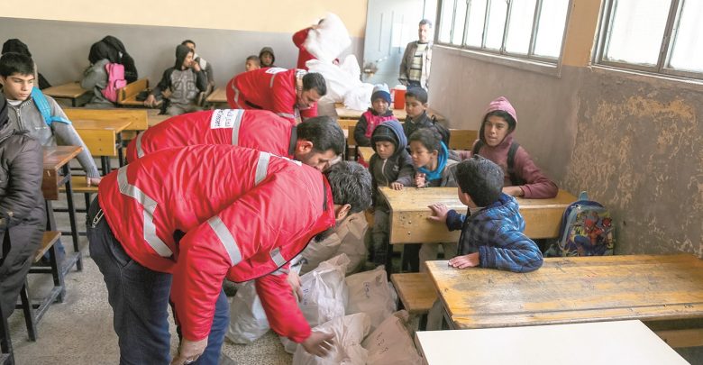 QRCS, QFFD provide winter aid in northern Syria and Turkey