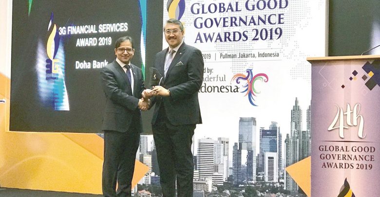 Doha Bank honoured at 3G Awards ceremony