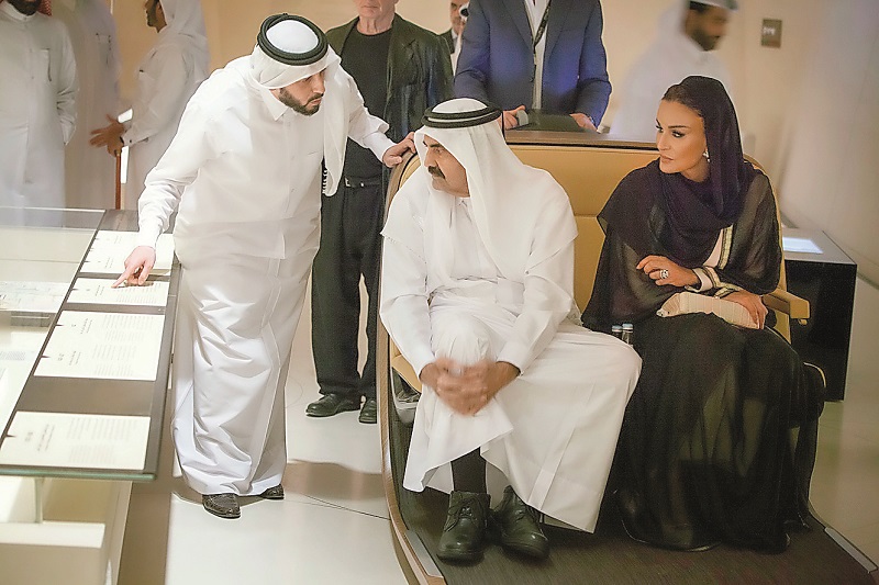 Father Amir, Sheikha Moza visit National Museum of Qatar