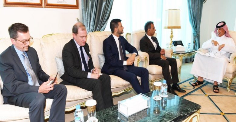 Al Muraikhi meets Italy, UK, France & US envoys